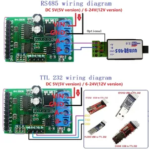 RS485 RS232(TTL) PLC Modbus Rtu Módulo 8ch IO Placa de interruptor de control para relé Automatización industrial - Product Image 6