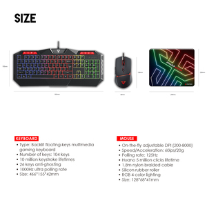 Fantech P31 OEM Lighting 3 in 1 <strong>Desktop</strong> Laptop <strong>Computer</strong> Universal Pc Gaming Wired <strong>Keyboard</strong> and Mouse <strong>Combos</strong> With Mousepad - Product Image 3