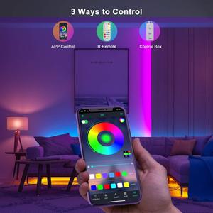 ИК Bluetooth пульт дистанционного управления RGB светодиодные полосы с приложением синхронизация музыки обновление 4-Pin 10 мм Светодиодные полосы диммеры продукт - Product Image 4