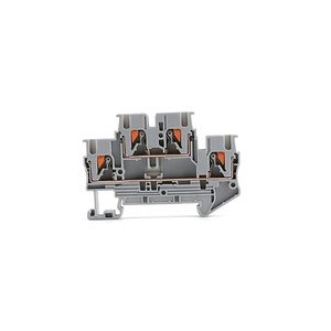 PTTB 2.5 Installation Screwless Pluggable Quick Wire Two <strong>Layer</strong> <strong>Double</strong> Level Feed Through Push-in <strong>Spring</strong> Din Rail <strong>Terminal</strong> <strong>Block</strong> - Product Image 2