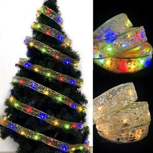 DIY noel ağacı dekoratif şerit işık noel yay ışık B/O işletilen dize peri işık - Product Image 5