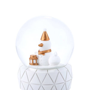 Snowman Christmas Decoration Snow Globe 65MM Glass Snow Globe Simple Design - Product Image 2