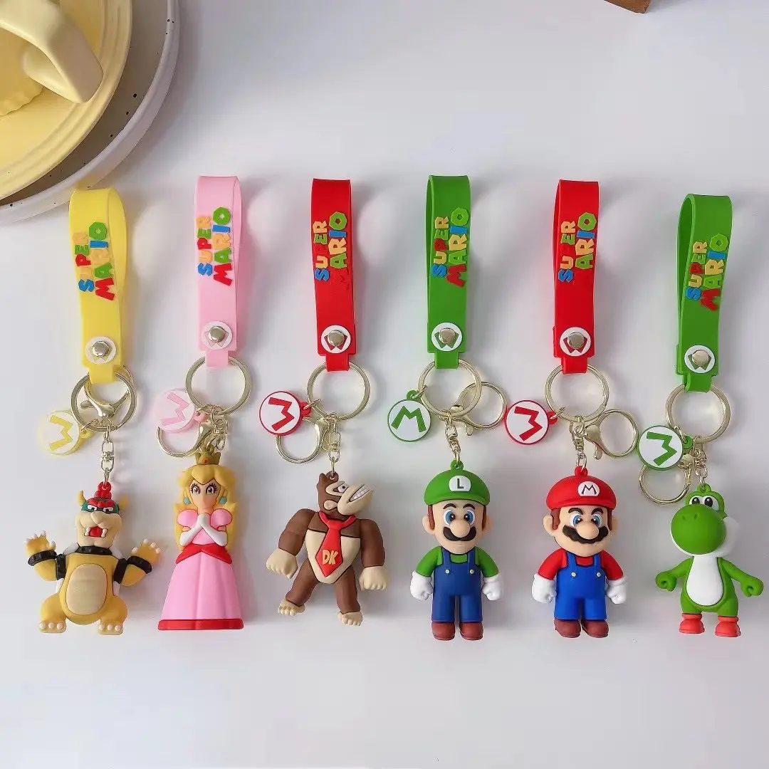 Schlussverkauf Fabel Super-Mario Prinzessin Drachen PVC Pilz Karikatur Peripherie lustiger Kinder-Rucksack hängender Schmuck Dinkel D