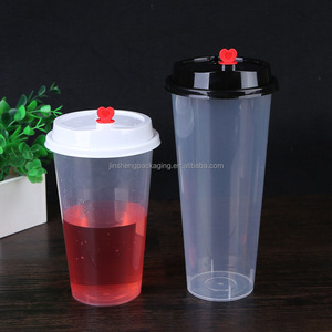 Çevre dostu gıda sınıfı özel baskılı 8/16/23 oz şeffaf plastik kabarcık çay pp kabarcık çay fincanları 23 oz