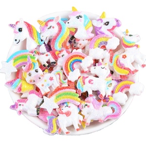 Colorful Unicorn Rainbow Resin Charms for Slime <strong>Mixed</strong> Charms Assorted Unicorn Flatback Resin <strong>Cabochons</strong> for Craft Making - Product Image 1