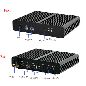 Mini-PC-Kern i7/i5 Dual-LAN-Dual-HD-RAID 4x USB3.0 4x USB2.0 Optischer <span class=keywords><strong>Desktop</strong></span>-HTPC-für Spiele verfügbar Mehrere Steckertypen Intel