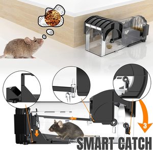 Yeniden kullanılabilir plastik fareler kemirgen tünel tuzaklar kontrol canlı yakalamak fare kapanı Hamster insancıl sıçan fare tuzak - Product Image 4