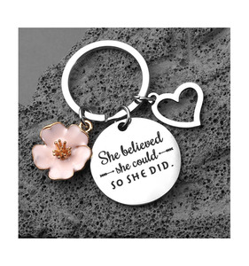 Cô Ấy tin rằng cô ấy có thể vì vậy cô ấy đã làm Móc khóa quà Tặng truyền cảm hứng cho con gái Con Trai từ cha mẹ - Product Image 2