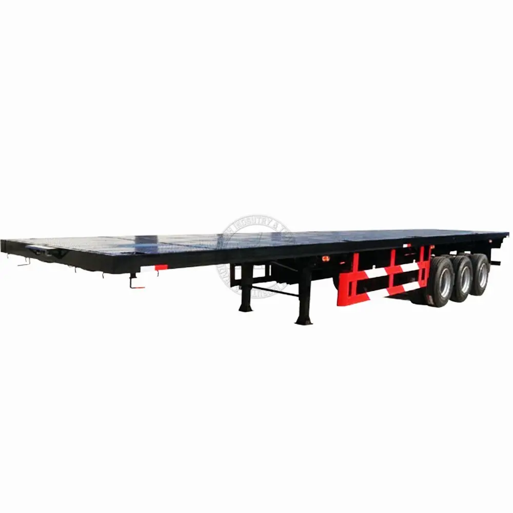 Piezas y accesorios de remolque Ckd Skd Container 40Ft Flat Bed Trailer Dimensions