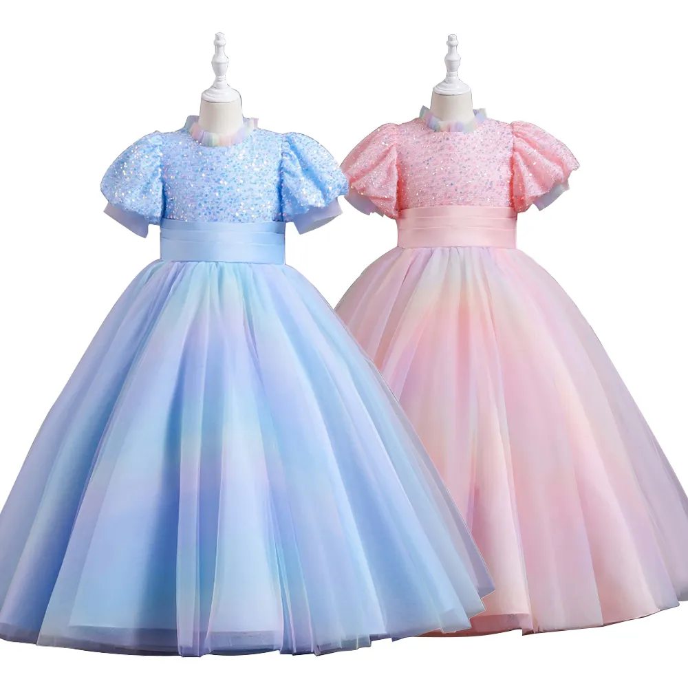 Vestidos largos y bonitos para niñas, vestido de fiesta de cumpleaños, de princesa, para desfile de belleza, de 5 a 15 años