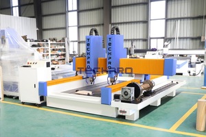 ЧПУ Каменный маршрутизатор 3d CNC каменная скульптурная машина с поворотным устройством для обработки каменной колонны - Product Image 5