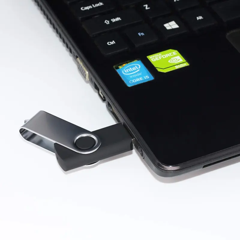 محرك أقراص فلاش USB ذو محور دوار مخصص مع شعار USB 2.0 ذاكرة فلاش 128 جيجابايت 64 جيجابايت 32 جيجابايت 16 جيجابايت 8 جيجابايت 4 جيجابايت 2 جيجابايت 1 جيجابايت أوتاد USB معدنية