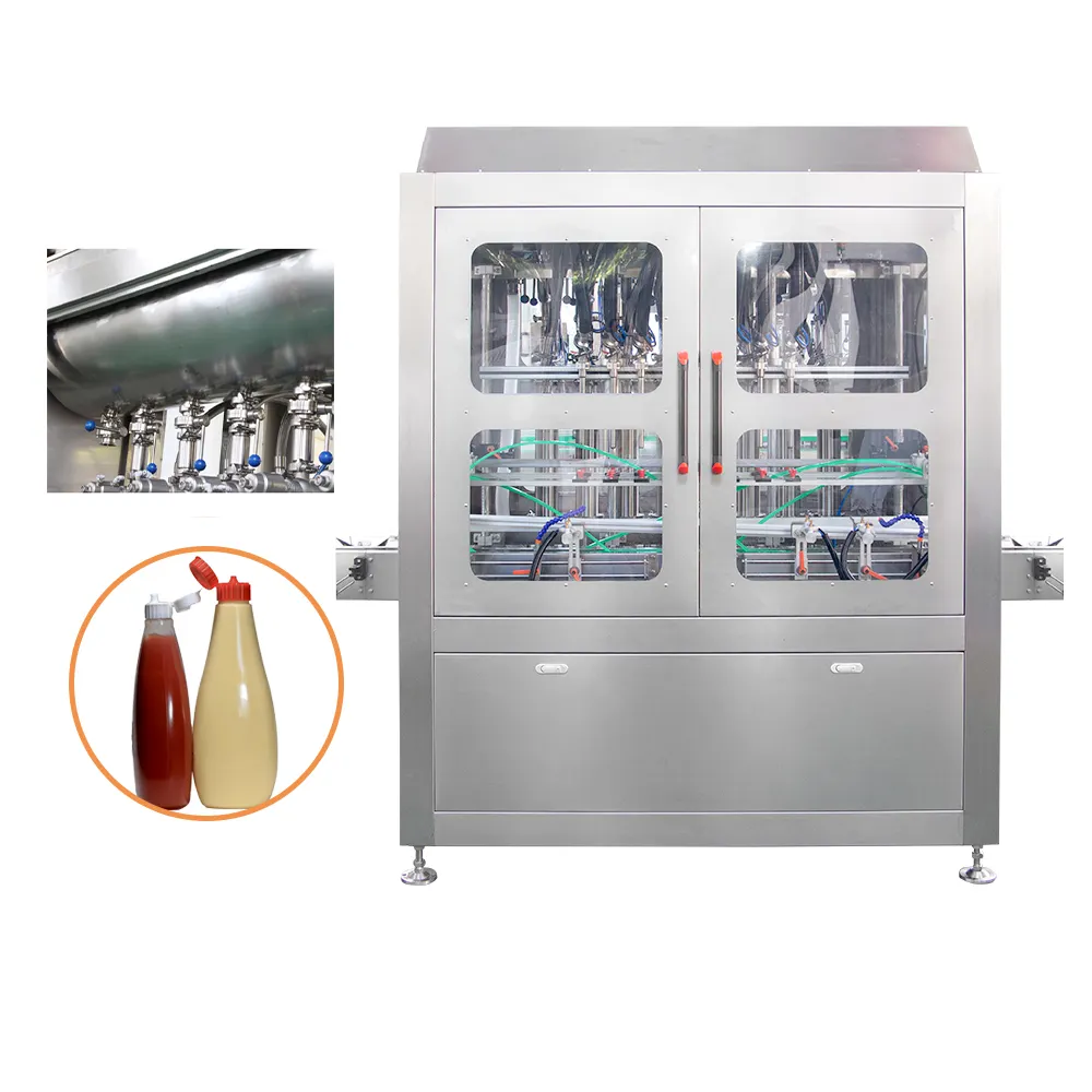 Npack मसाला सॉस भरने की मशीन गर्म सॉस तरल लाइन उपकरण स्वत: भरने की मशीन कारखाने के लिए कर सकते हैं