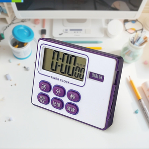 Piccolo Timer digitale ecologico con orologio da cucina 24h e Timer da cucina in plastica Timer elettronico - Product Image 4