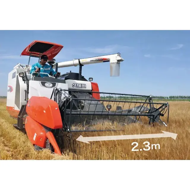 Güvenilir motor şanzıman ile buğday tecavüz tahıl manyok hasat için ikinci el Kubota 988Q biçerdöver üretimi