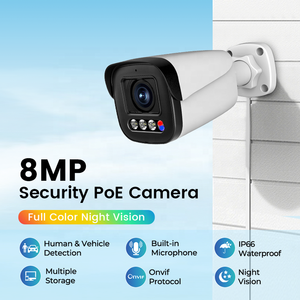 กล้องวงจรปิดสำหรับบ้านอัจฉริยะ4K, กล้องวงจรปิดตรวจจับการเคลื่อนไหวด้วยแสงสีแดงสีฟ้าแบบ POE - Product Image 2