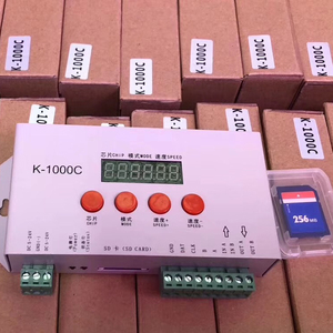 K-1000C DMX512 WS2811/6803/8806/1903 цифровой адресуемый программируемый Pixel LED sd-карта DMX контроллер - Product Image 1
