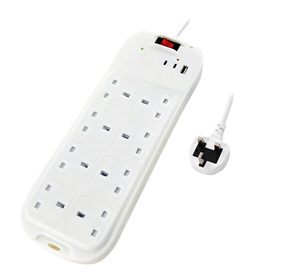 ซ็อกเก็ต UK 5วิธี13A 250V พร้อม1 Type C 2ประเภทสนับสนุน pd/qc 3.0 Max.20W ชาร์จเร็วพร้อมสวิตช์ H05VV-F 3G1.25mm2x1.0m - Product Image 3