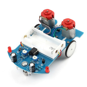 Pratica Kit di elettronica per l'apprendimento della saldatura Kit di progetti per auto intelligenti linea che segue la scuola di educazione elettronica fai-da-te per bambini Robot - Product Image 1
