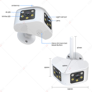 Sistema De Monitoreo De alta calidad para exteriores, 4MP CCTV De cámara IP De red, Sistema De seguridad inteligente, lente Dual, cámara panorámica De 4MP