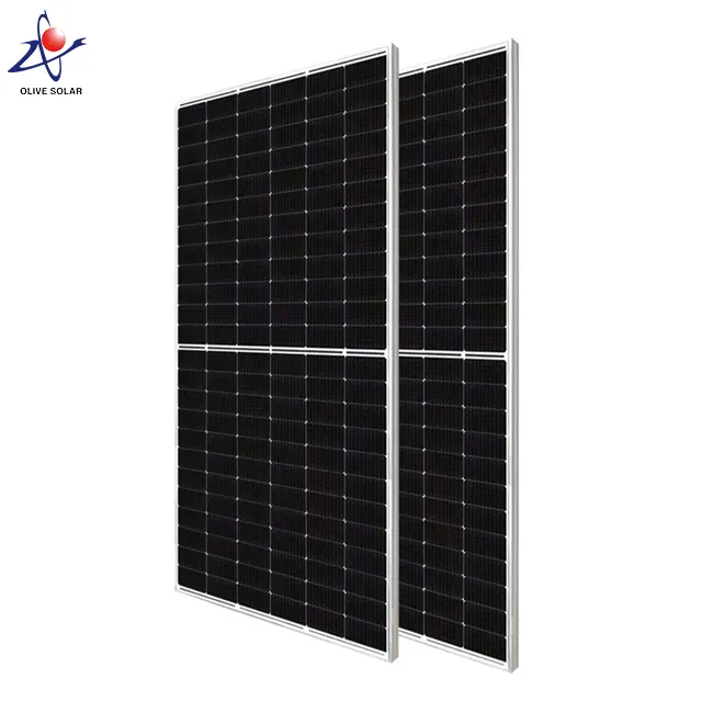 Olive màu xanh lá cây năng lượng Trung Quốc nhà máy hiệu quả cao Mono silicon 450W 550W 600W 650W gắn panel năng lượng mặt trời