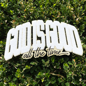 Rosa nero dio è buono tutto il tempo gesus ciniglia toppe per l'abbigliamento - Product Image 4