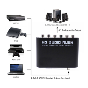 Audio Gear 5.1 Audio Decoderデジタル · サウンド · デコーダOptical SPDIF/ Coaxial DTSにAnalog AudioためDVD PC - Product Image 6