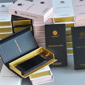 LashPlus toptan kirpik uzatma 0.05mm rus hacimli kirpikler 0.03 0.07 sahte vizon kolay fanlar çiçeklenme kirpik C D - Product Image 5