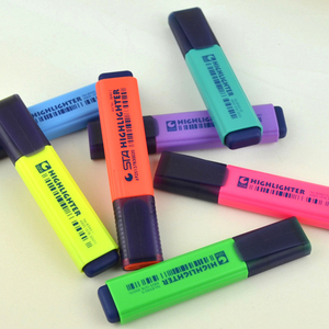 Punta a scalpello penna evidenziatore fluorescente a 8 colori con grande serbatoio di inchiostro punta piatta per prestazioni di marcatura Extra lunghe - Product Image 1
