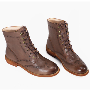 Laarzen מותאם אישית הסיטונאי oem גברת עיצוב שיער עור אמיתי באיכות גבוהה אופנה וינטג מגפיים לנשים נעליים מפעל - Product Image 5