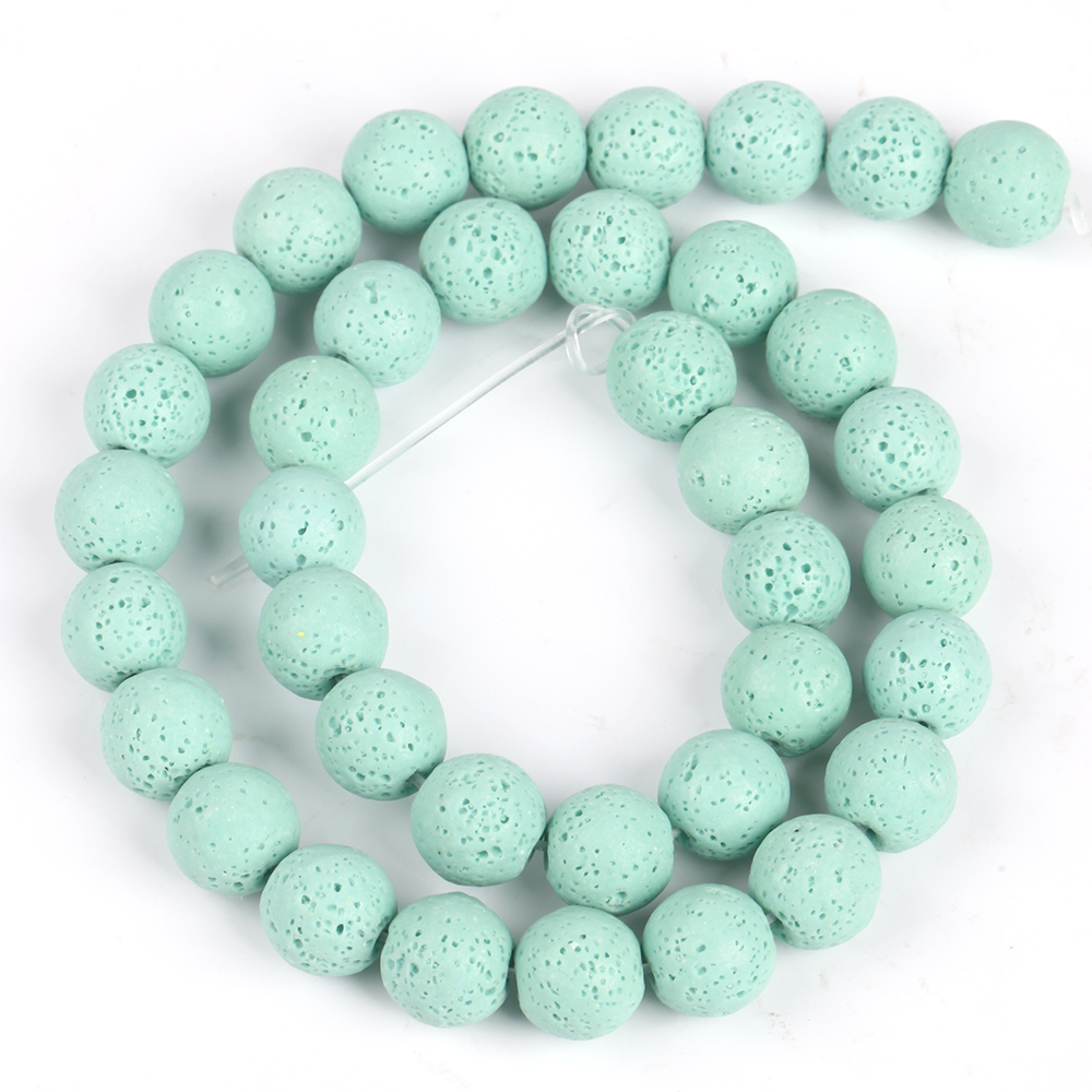 10mm 36pcs Lake Blue Round Beads