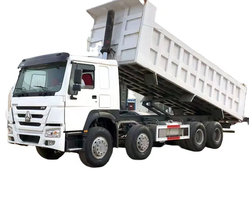 Camion benne à basculer avec moteur de 371hp 8x4, camion à benne, Euro 2, Euro 3, bonne conception, fabriqué en chine, livraison gratuite