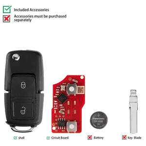 Arayüz XKB528EN evrensel uzaktan anahtar B5 tarzı 2 düğmeler VVDI için katlanır anahtar ikinci nesil araba uzaktan anahtar İngilizce sürüm - Product Image 5