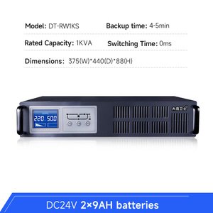 DTVS Backup Power <strong>Single</strong> <strong>Phase</strong> <strong>Input</strong> <strong>Single</strong> <strong>Phase</strong> <strong>Output</strong> Rack Mount <strong>UPS</strong> With 12V 7AH 9AH <strong>Single</strong> <strong>Phase</strong> 3KVA Online <strong>UPS</strong> - Product Image 5