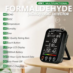 מד איכות אוויר Holdpeak HP-533M, גלאי טמפרטורת לחות מקצועי פורמלדהיד HCHO TVOC - Product Image 2