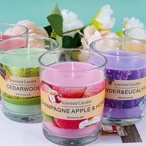 Aromatik el yapımı soya balmumu lavanta mum cam kavanoz özel etiket anneler günü için özel Logo aromaterapi Aromatherapy