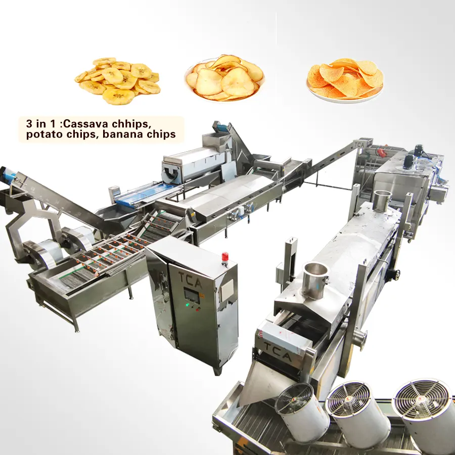 Batatas batatas fritas automáticas de alta qualidade 20 ton, linha de produção de máquinas