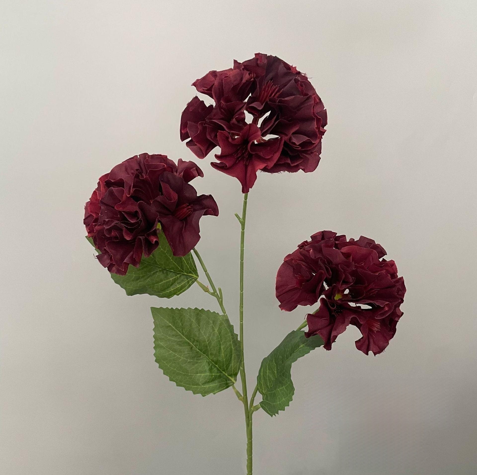Boule de fleur en jadéite rouge foncé