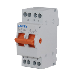 63A 2P DC modüler Din ray monte çift güç dönüşüm izolasyon anahtarı manuel Transfer anahtarı 1-0-2 geçiş anahtarı - Product Image 3