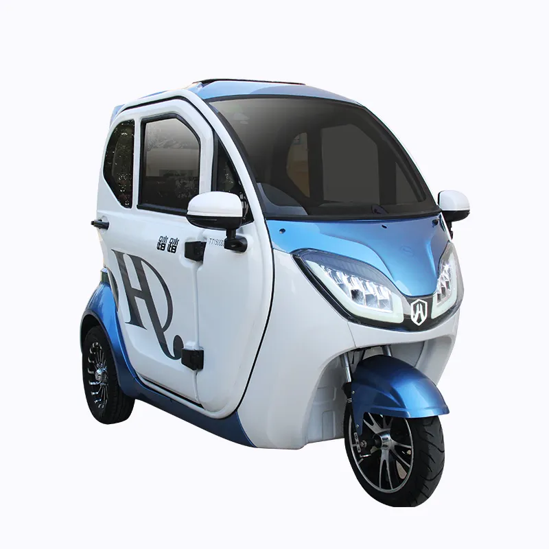 Lindo China espuma algodón 3 personas 12V 24V 400ah 300ah asiento cerrado 200kg eléctrico Mini triciclofosfato batería triciclo eléctrico