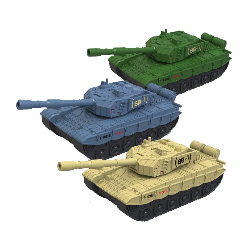 QS High Quality Super Power Car Toys 4 Style Plastic Children Gift Friction Function Model Armored Tank Vehicle Toys With Light