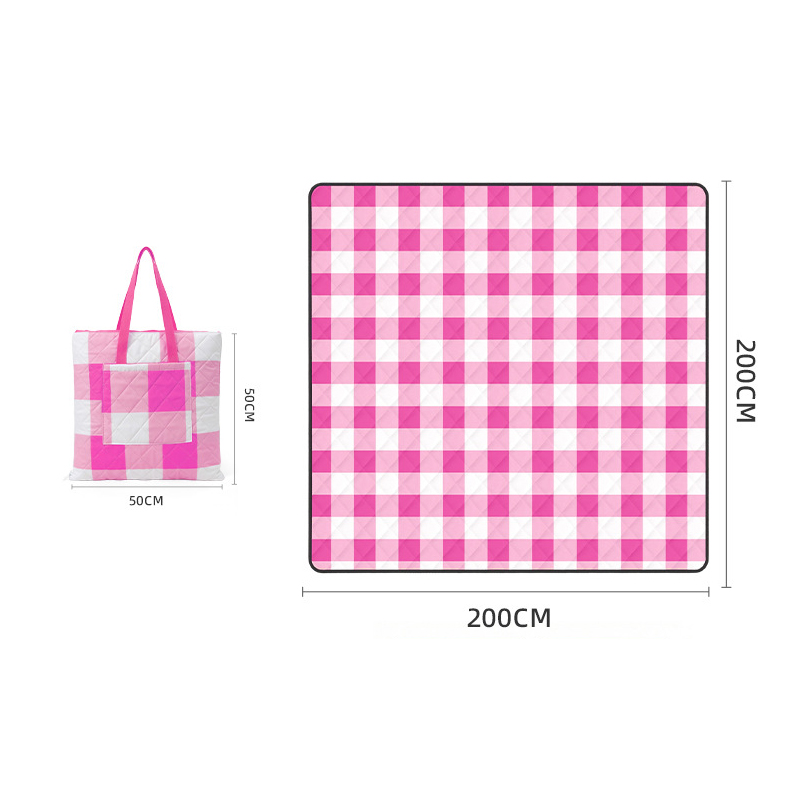 Plaid-Pink and white