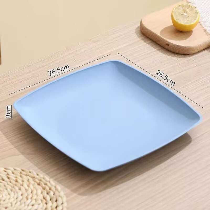 Large square plate 2626cm-1 blue