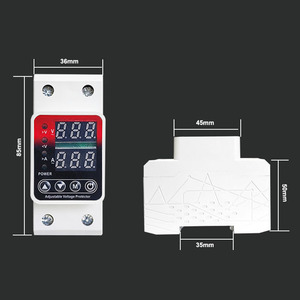 New Model 220V Power Supply 63A 40A Din Rail Single Phase Current Adjustable Digital <strong>Voltage</strong> Protector - Product Image 1