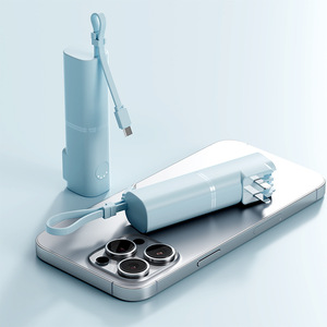 Wholesale 20W <strong>Output</strong> <strong>Power</strong> Convenient PD20W Fast Charging 2-in-1 5000mAh Capsule Mobile <strong>Power</strong> <strong>Bank</strong> Type-C <strong>Input</strong> Customizable - Product Image 6