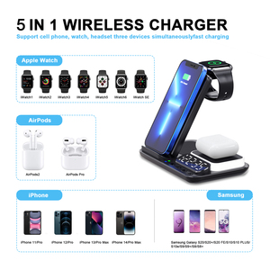 Multifunzione 4 in 1 caricatore Wireless con sveglia per Iphone 14 15 Watch Airpods - Product Image 2