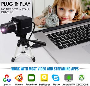 ELP 260fps fotocamera USB Zoom ottico Webcam, 2mp FHD 1080P Varifocal Webcam obiettivo Zoom manuale, Raspberry Pi Mac USB Web Cam