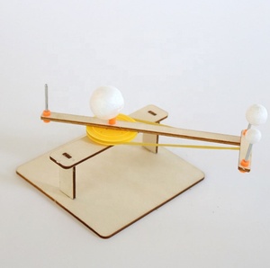 Creative Sun Earth Moon Model Hand Shake Three <strong>Ball</strong> Instrument Sun Earth Moon DIY Technology Small Production Small <strong>Experiment</strong> - Product Image 3