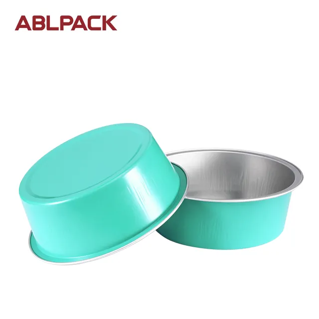 Multi formes personnalisées 150ml 5oz tasses rondes colorées en papier d'aluminium résistant à la cuisson au four