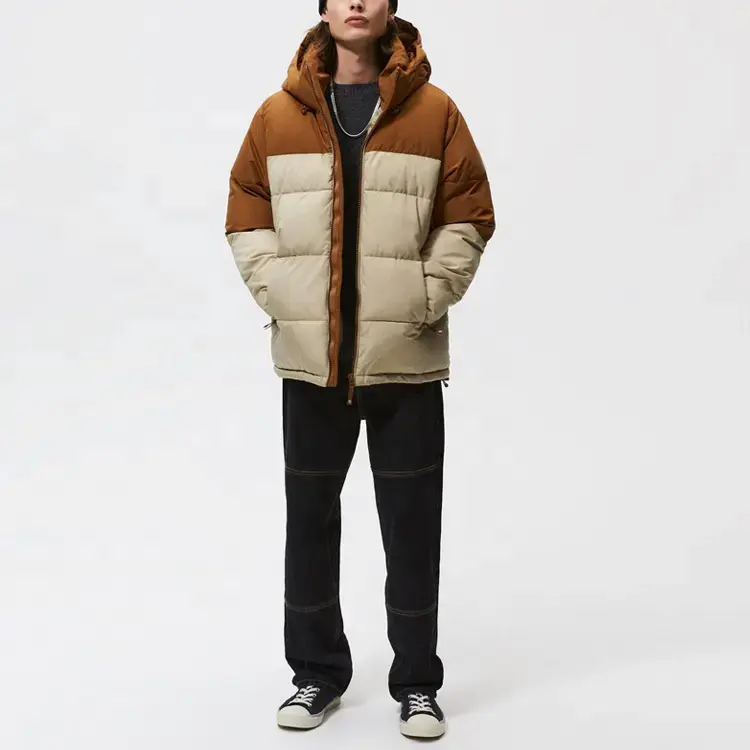 Chaqueta acolchada y gruesa para hombre, ropa de invierno de alta calidad, con logotipo de marca personalizado, talla grande